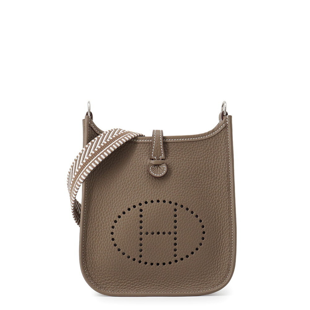 Hermes Evelyne TPM Shoulder Bag 111cm Amazon Sangle Caval Etoupe Taurillon Cl...